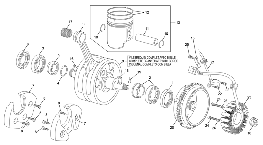 vilebrequin assemblé [300 SE RACING [2021 [Enduro]]]