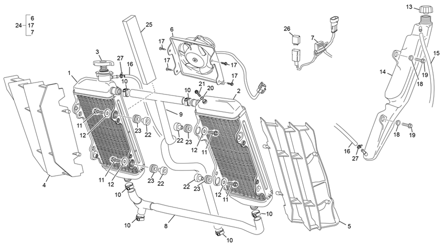 radiateur [300 SEF FACTORY [2021 [Enduro]]]