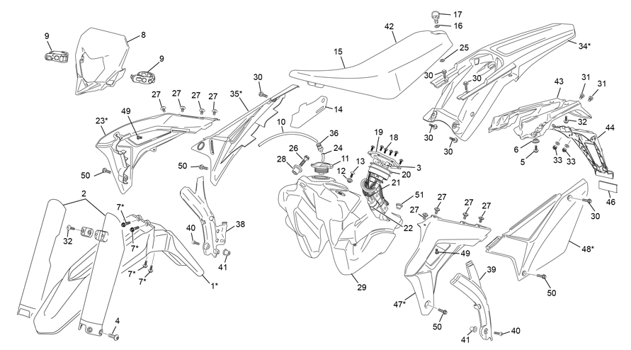 plastiques [300 SEF FACTORY [2021 [Enduro]]]