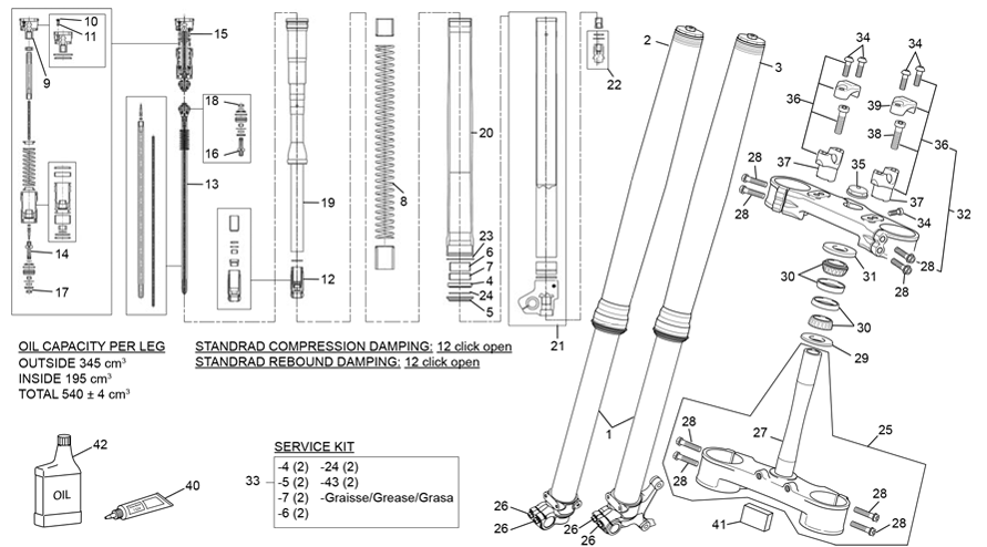 fourche [500 SEF FACTORY [2021 [Enduro]]]