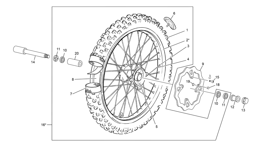 roue avant [500 SEF FACTORY [2021 [Enduro]]]