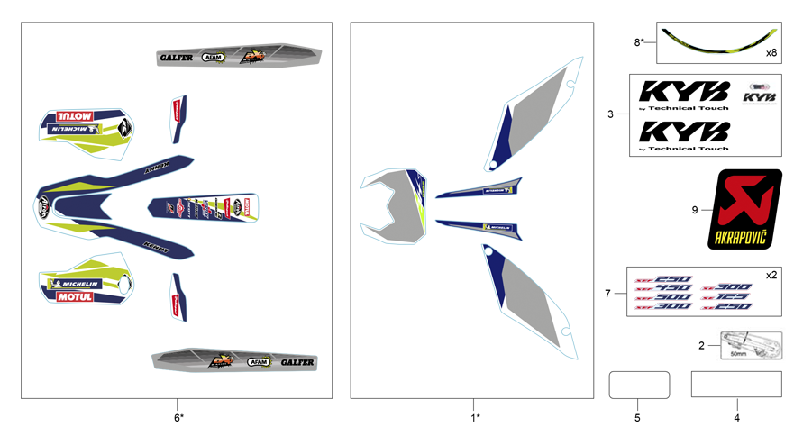 adhésifs [500 SEF FACTORY [2021 [Enduro]]]