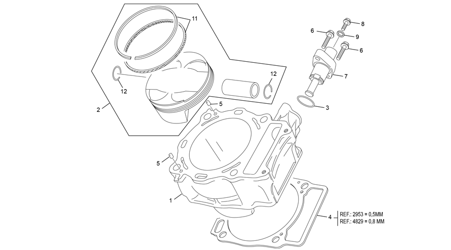 cylindre [500 SEF FACTORY [2021 [Enduro]]]