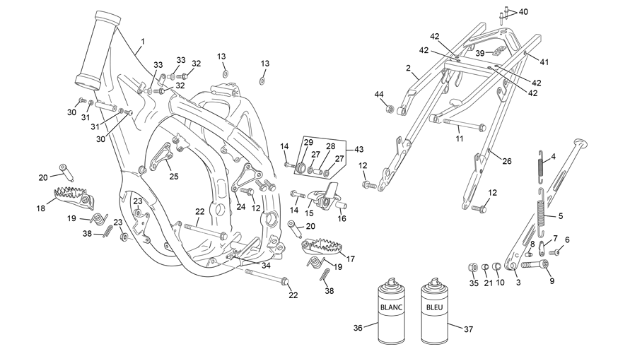 cadre [500 SEF RACING [2021 [Enduro]]]