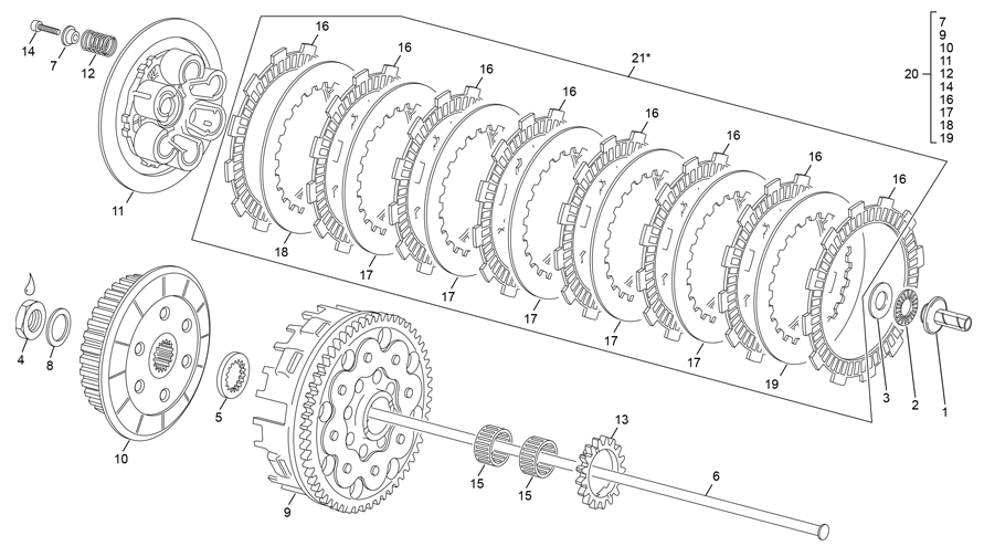 embrayage [500 SEF RACING [2021 [Enduro]]]
